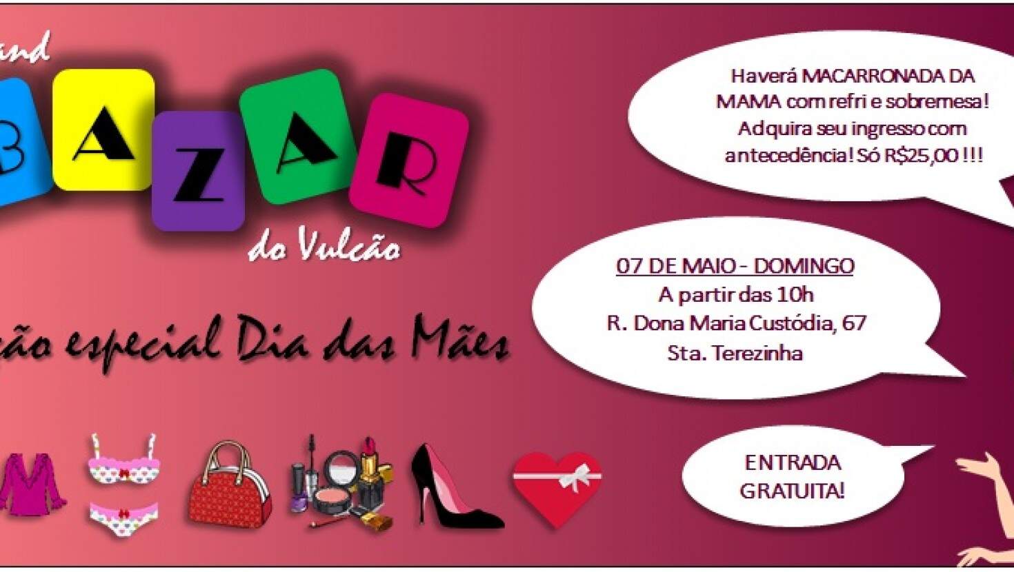 Bazar dia das mães